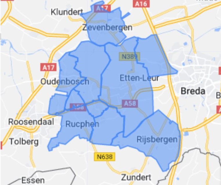 Gratis bezorggebied Etten-Leur